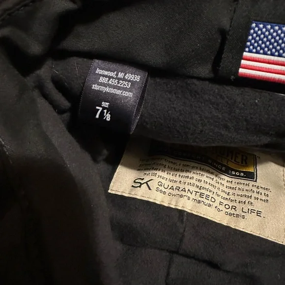 Black Stormy Kromer hat. 7 1/8. Never worn - Picture 5 of 7